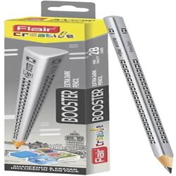 Flair BOOSTER EXTRA DARK PENCIL Set of 10 - 1 Eraser n 1 Sharpener